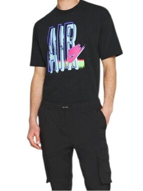 Nike Air Nike Graphic Black Cotton Tshirt